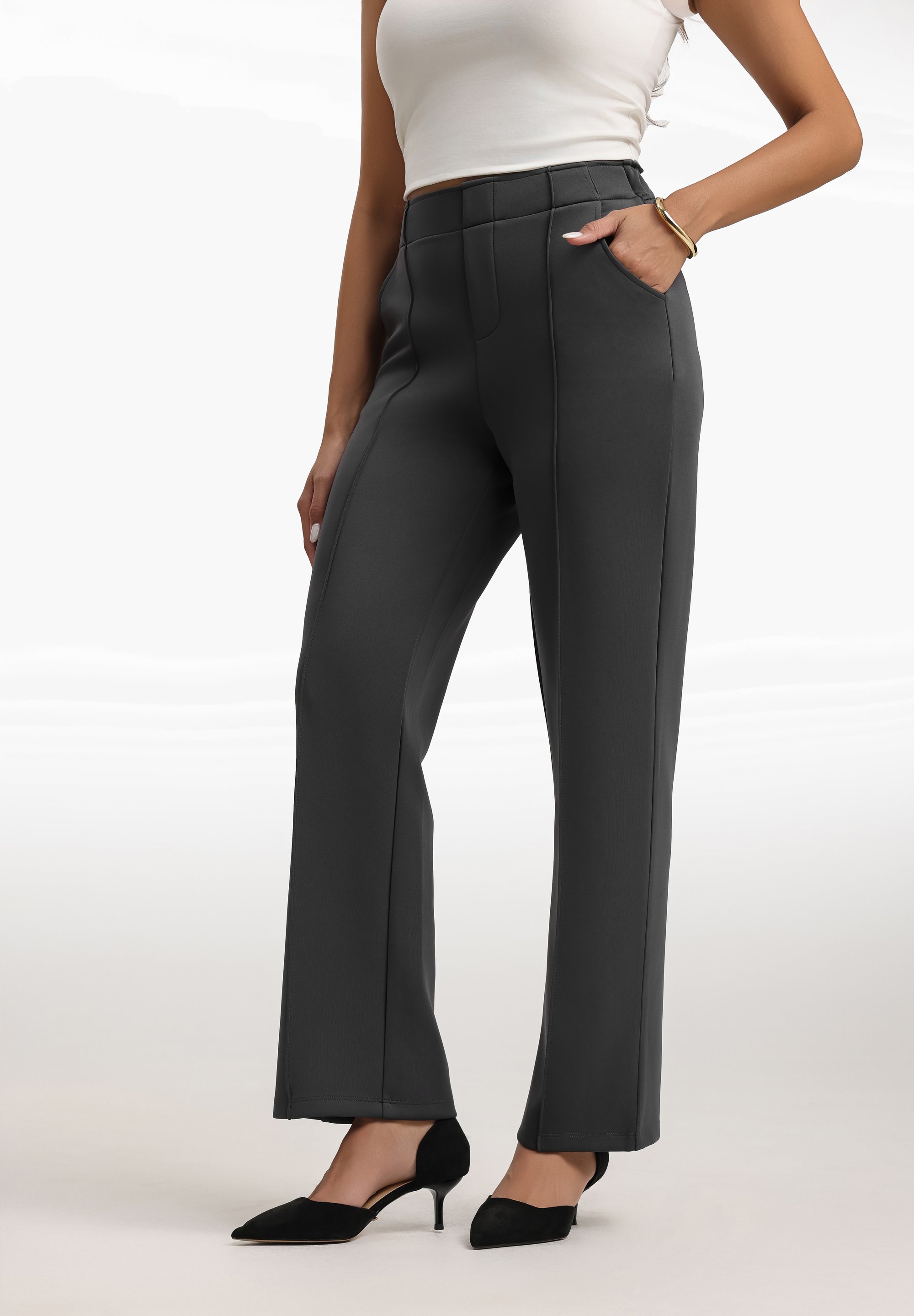 sachin and babi light blue dress 2026 New Women's Khaki Trousers, Autumn High Waisted Straight Suit Pants  Loose Dress Pants Black Grey Slacks Women Pantalones main image 0