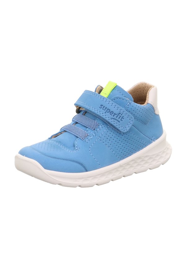 Lauflernschuh – hellblau gelb