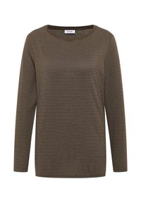 MIT TONALEN STREIFEN - Maglietta a manica lunga - braun