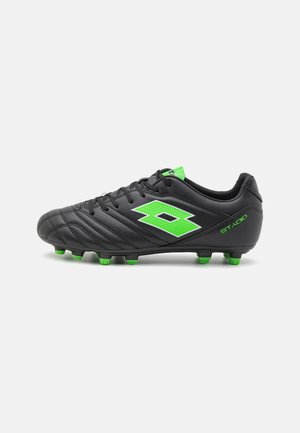 STADIO 705 FG - Fotbollsskor fasta dobbar - all black/spring green