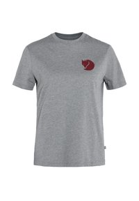 Fjällräven FOX BOXY LOGO TEE - T-shirts med print - grey-melange