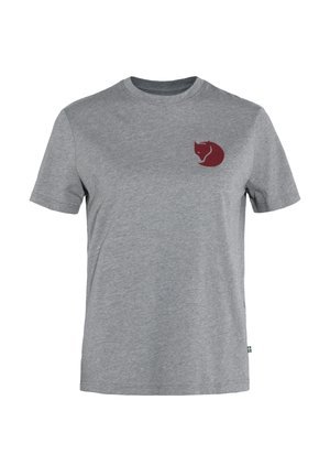 Fjällräven FOX BOXY LOGO TEE - T-shirt print - grey-melange