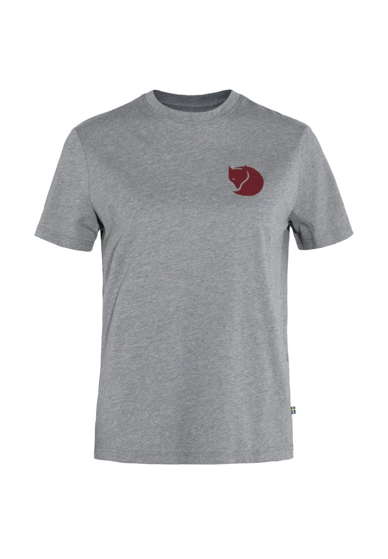 Fjällräven FOX BOXY LOGO TEE - T-shirts med print - grey-melange