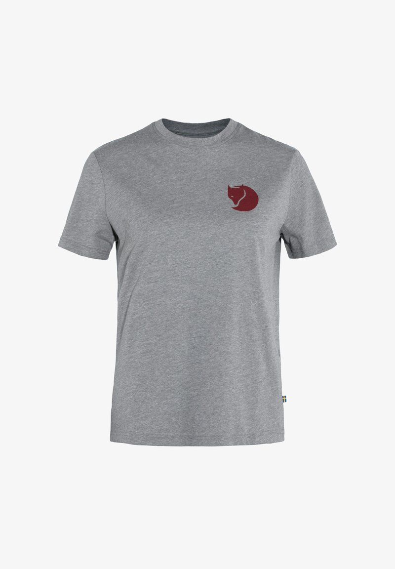 Fjällräven FOX BOXY LOGO TEE - Μπλουζάκι με στάμπα - grey-melange
