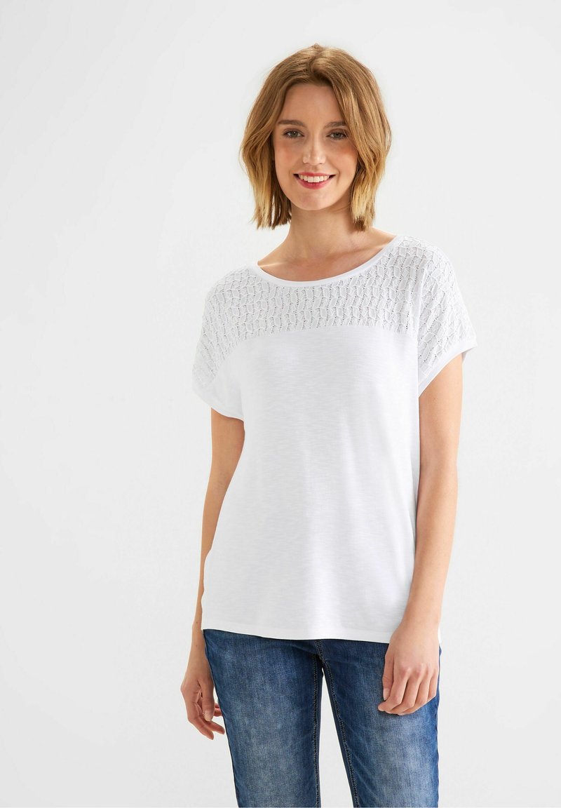 Street One MIT DETAILS - Camiseta básica - white