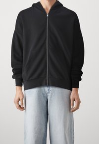 Jack & Jones Felpa con zip - black