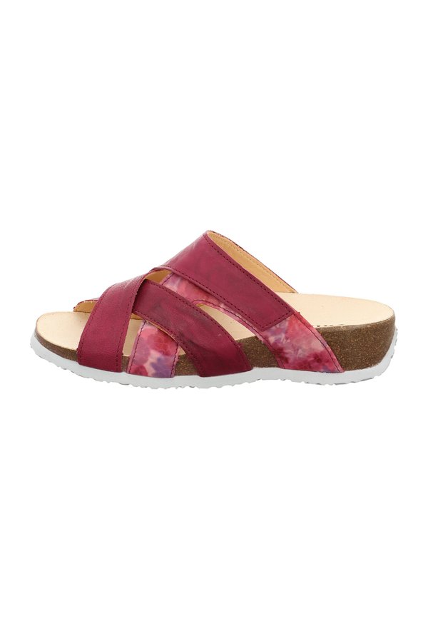 Pantolette flach - magnolia kombi