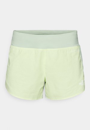 Svetlozelené bežecké šortky s textúrovanou látkou, elastickým pásom a malým bielym logom. Ľahké a určené na športové nosenie.