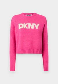 TINSEL LOGO CREW NECK SWEATER - Džemper - festive pink/gold