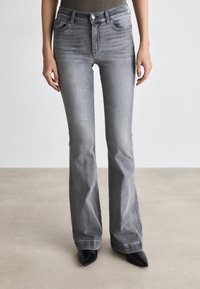 LIU JO PANT AUTHENTIC BEAT - Jean bootcut - grey