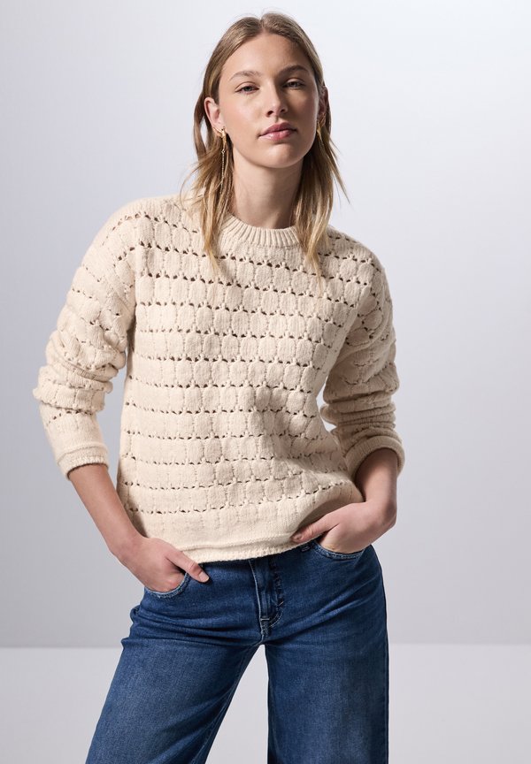 STRUKTUR - Strickpullover - weiß