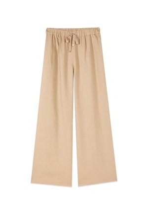 Oltre, PANTALONI WIDE LEG - Pantalones - beige