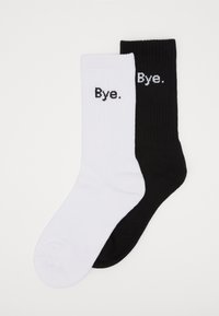 Mister Tee - HI BYE SOCKS 2 PACK - Socken - black/white Thumbnail-Bild 1