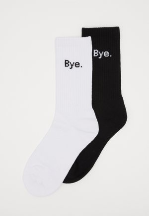 HI BYE SOCKS 2 PACK - Sokken - black/white