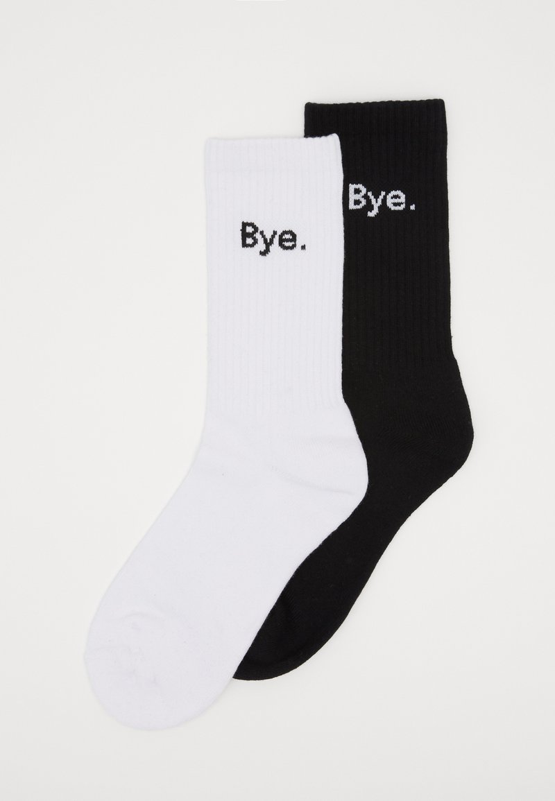 Mister Tee - HI BYE SOCKS 2 PACK - Socken - black/white, Vergrößern