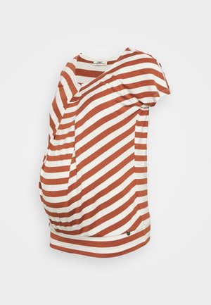 NURSING STRIPED - T-shirt estampada - rusty