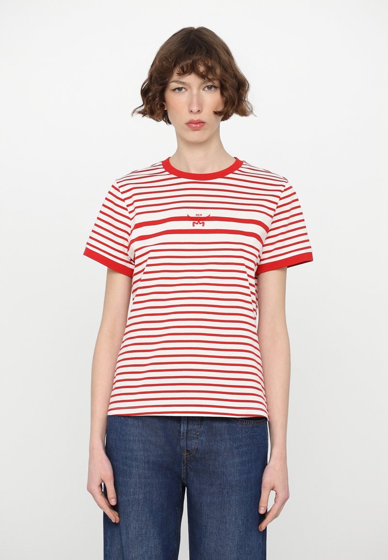 MCM COL STRIPE - Trükipildiga T-särk - candy red