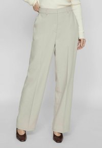VILA STRAIGHT LEG HIGH WAIST - Pantaloni - feather gray