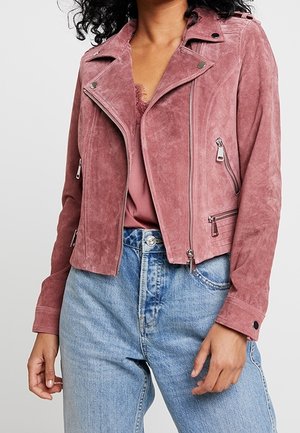 Leren jas - mauve