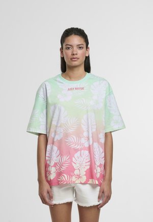 HOLIDAYS  - T-shirt con stampa - coral lime