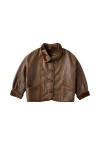 REVERSIBLE SHEARLING - Leren jas - brown