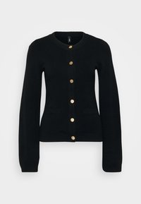 ONLIBI ELLA BUTTON CARDIGAN  - Cardigan - black/gold-coloured