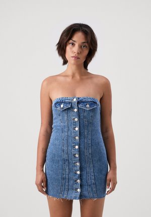 ONLJASMINE CORSET DRESS - Dongerikjole - medium blue denim