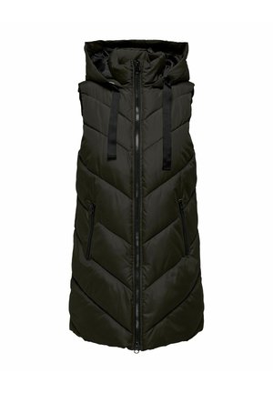 JDY, JDYSKYLAR PADDED HOOD WAISTCOAT OTW NOOS - Veste sans manches - chocolate torte
