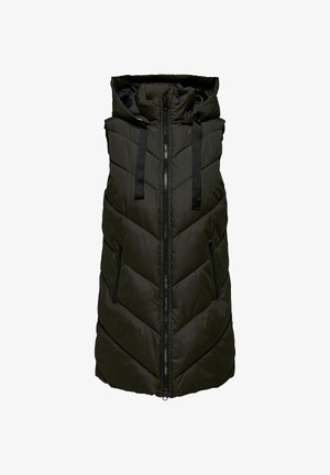 JDY, JDYSKYLAR PADDED HOOD WAISTCOAT OTW NOOS - Veste sans manches - chocolate torte