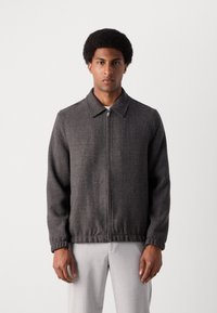 Lindbergh TEXTURED ZIP THROUGHT JACKET - Chaqueta fina - charcoal