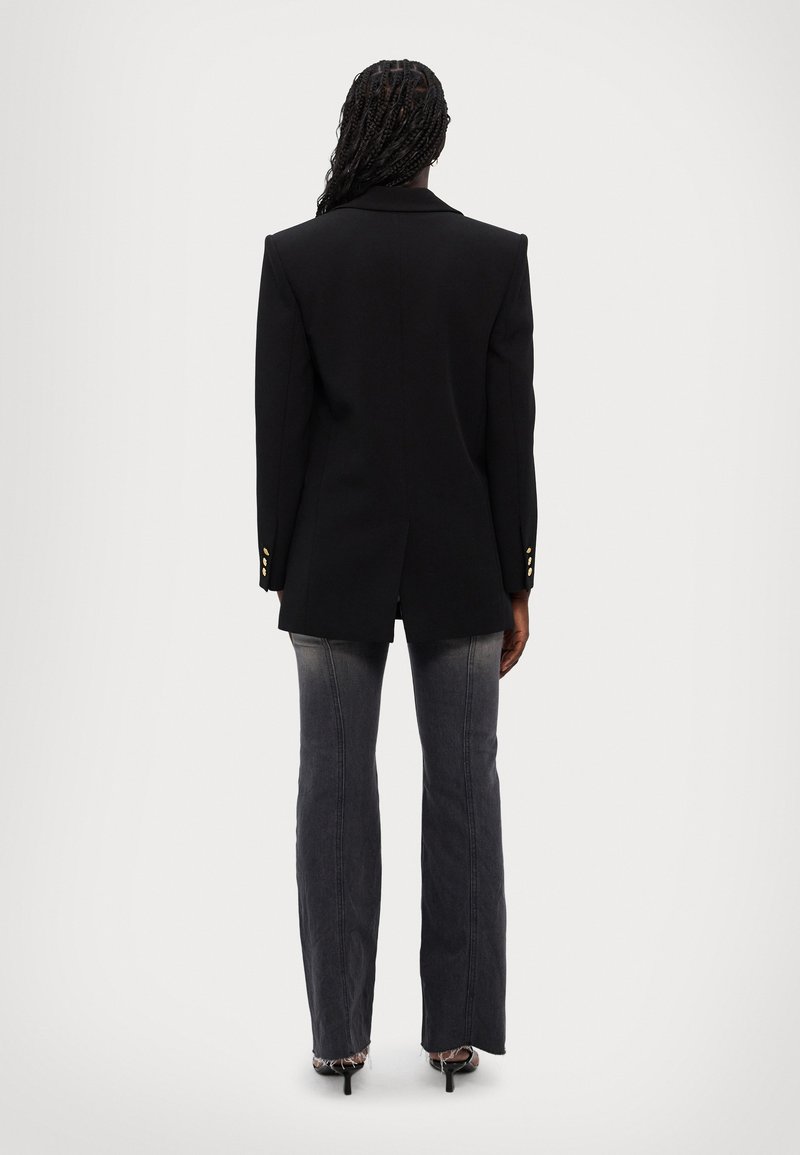 Blazer Just Cavalli En Laine Noire - Taille L (IT 44), Une Boutonnière, Coupe Courte