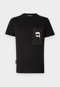 CREW NECK - Nyomott mintás póló - black