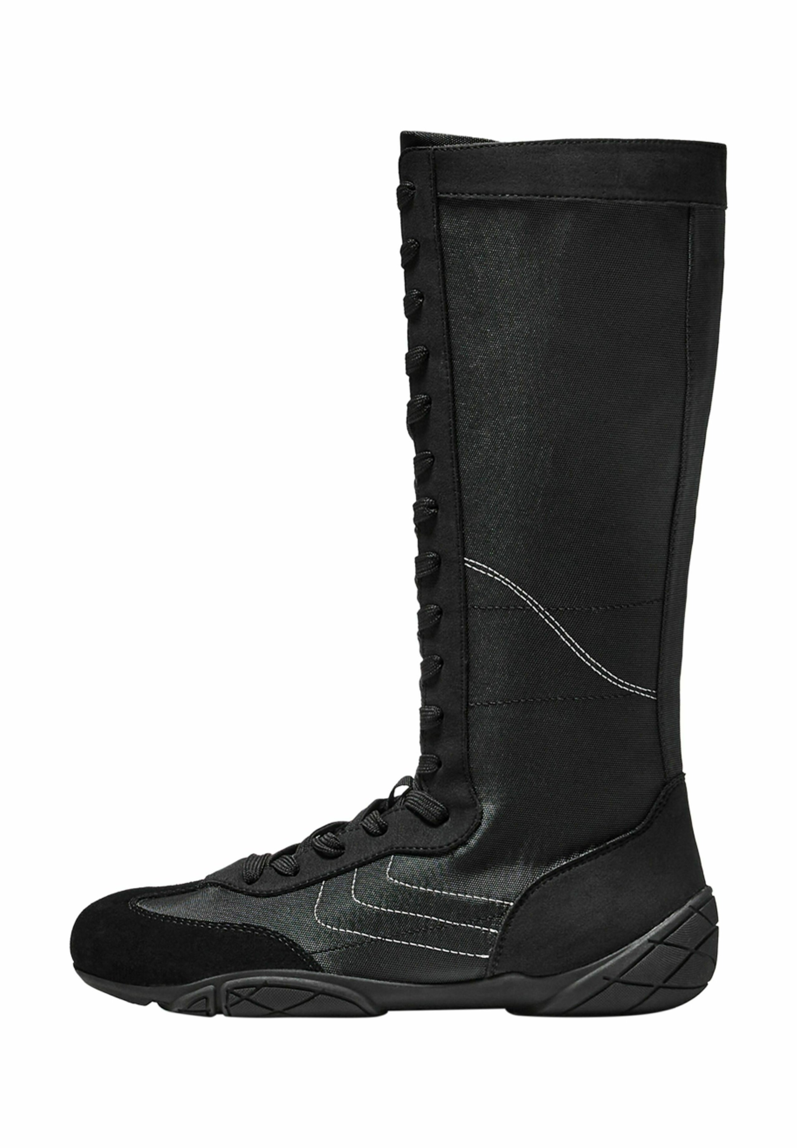 Bershka BOXING - HIGH - Lace-up boots - black - Zalando