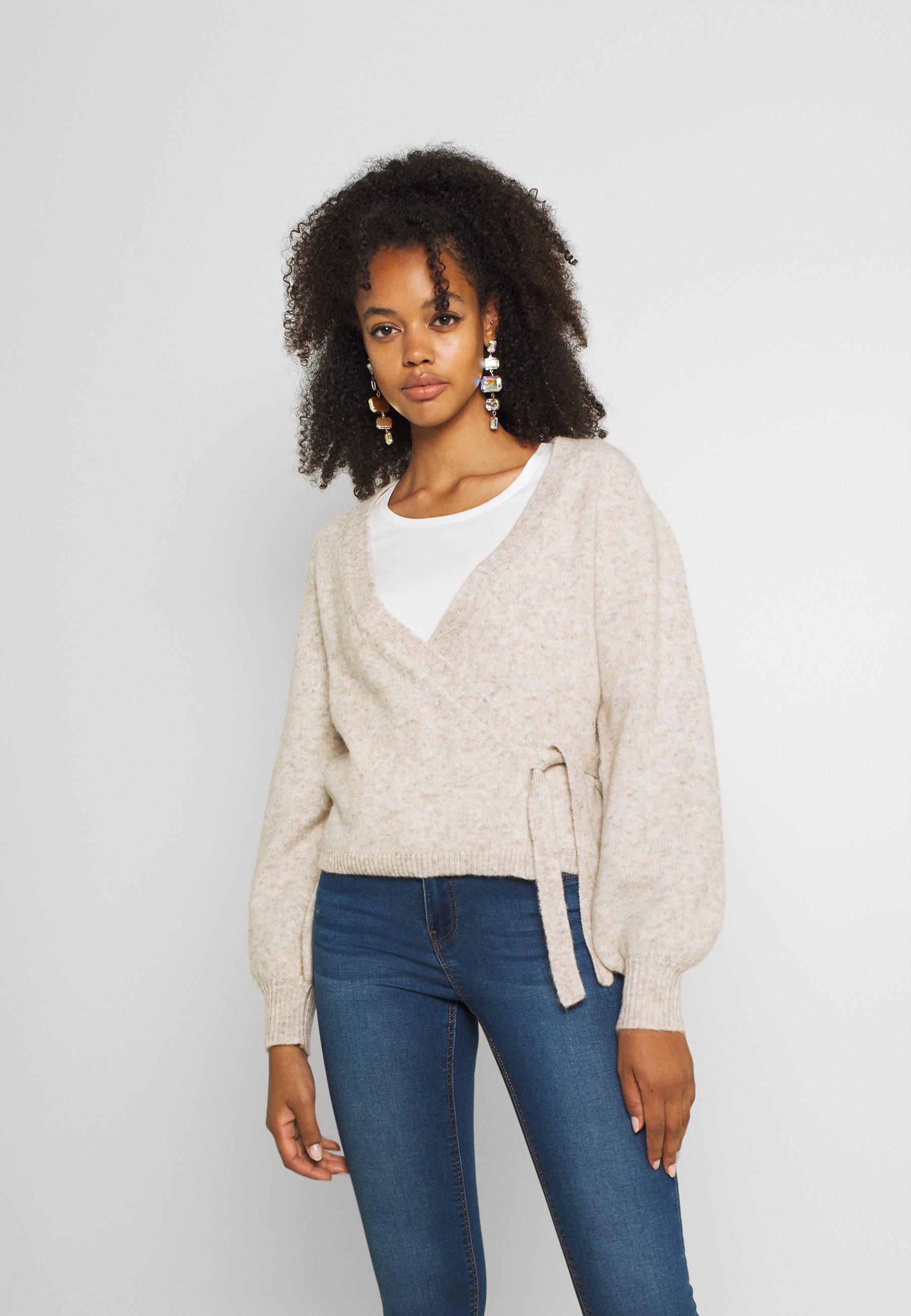 ENSOYA - Jumper - light beige melange 