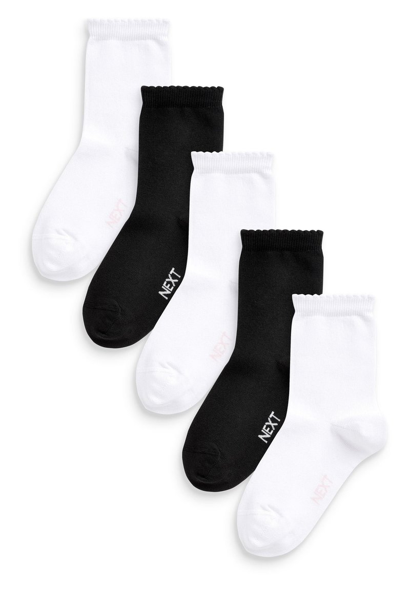 Next COTTON RICH ANKLE SOCKS 5 PACK Chaussettes black/white/blanc