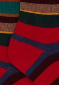 Gallo WITH MULTICOLOURED STRIPES. - Calze - rosso mostarda