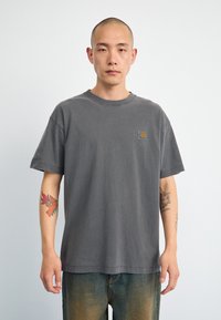 Carhartt WIP - NELSON  - T-shirts basic - charcoal garment dyed Miniaturebillede 1