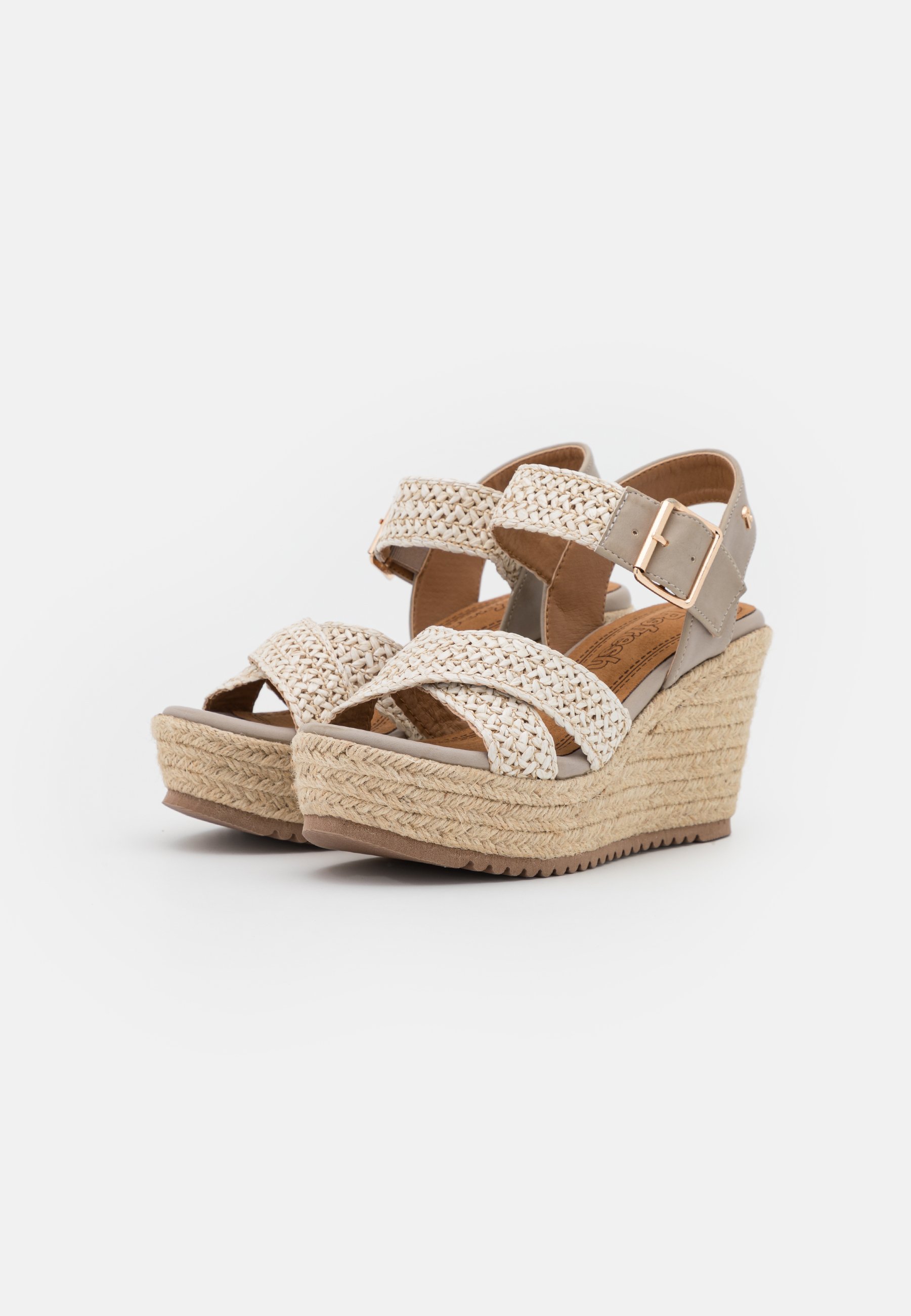 Refresh Sandalen met plateauzool - hielo/beige - Zalando.be