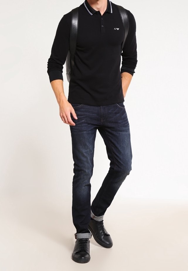 Armani Jeans Poloshirt - black/zwart - (Pre-owned) - Zalando.nl