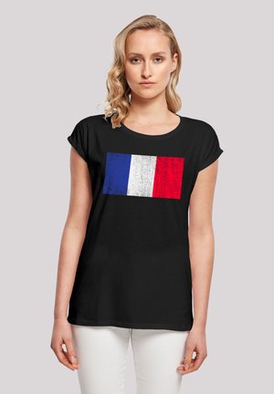 FRANKREICH FLAGGE DISTRESSED - Print T-shirt - schwarz