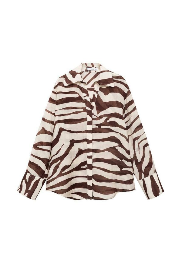 FLOWY ZEBRA PRINTED  - Button-down blouse - ecru3