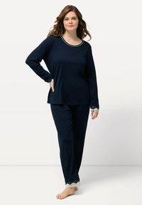 Ulla Popken RUNDHALS LANGARM SET - Pigiama - dark blue