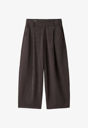 Stradivarius, BARREL SMART TROUSERS - Pantalon classique - dark brown