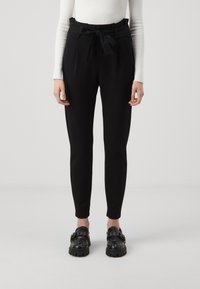 Vero Moda - VMEVA PAPERBAG  - Trousers - black Thumbnail Image 1