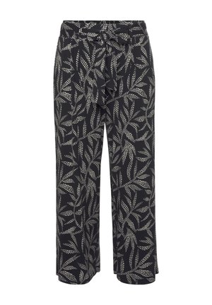 LASCANA CULOTTE - Trousers - schwarz sand bedruckt