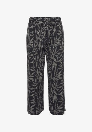 LASCANA CULOTTE - Stoffhose - schwarz sand bedruckt