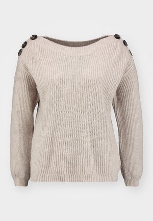 ONLY, ONLJADE BUTTON - Svetrík - whitecap gray melange