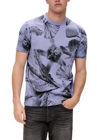 QS T-shirt print - flieder