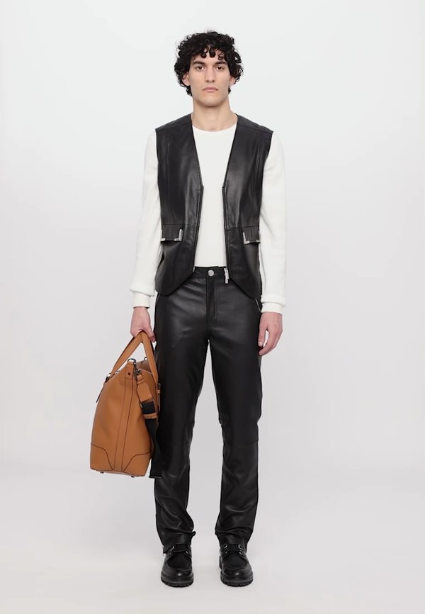 JAMES ZIPPER PANTS - Leather trousers3