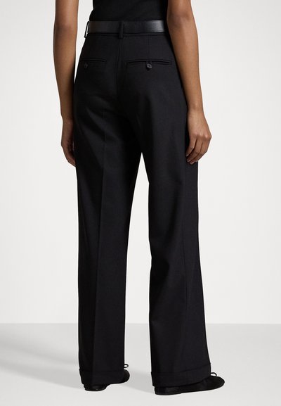 Polo Ralph Lauren HIGH RISE RELAXED STRAIGHT TROUSER - Püksid - black